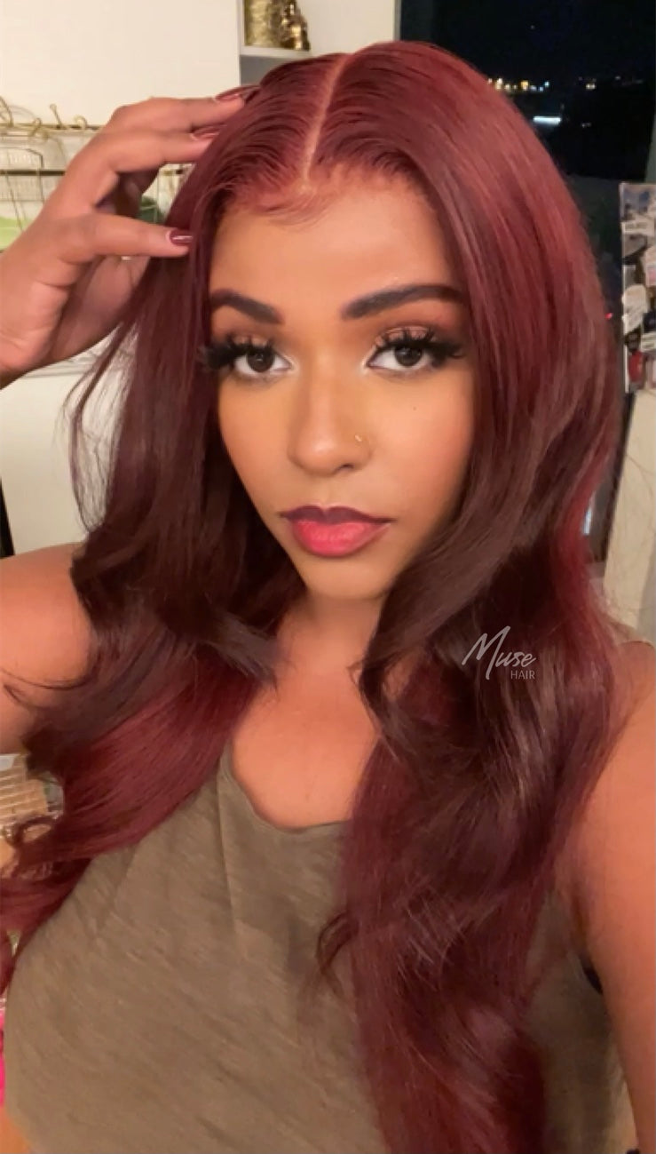 burgundy wigs for black women